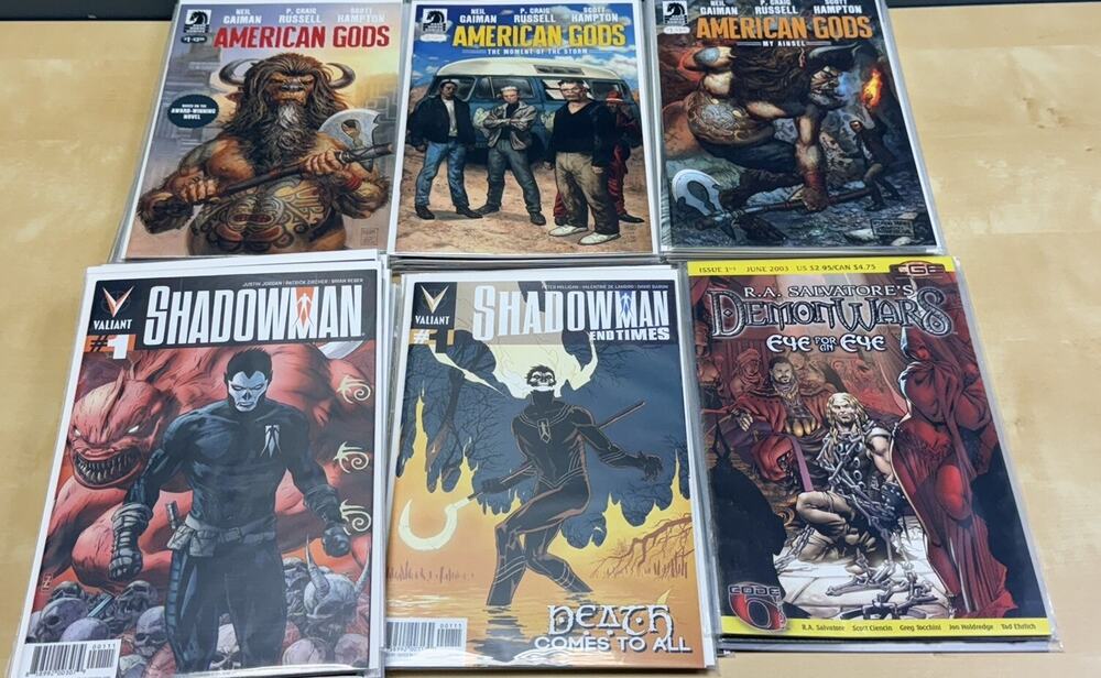 American Gods Neil Gaiman Dark Horse Comics Book Lot Shadowman Valiant Variant 1
